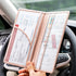 CANOPUS Big Rose Gold Car Registration and Insurance Holder, PU Leather Card Holder, Vehicle Glove Box Organizer for Auto, SUV, Truck
